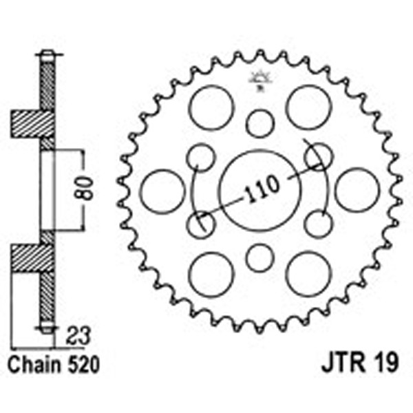 JT JT Rear Sprockets R/W 19-37 APRILIA (3553)